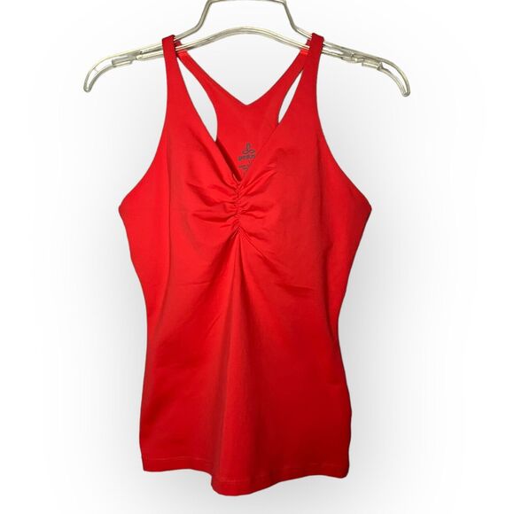 PrAna Women's Sabin Chakara Orange Racerback Tank Top with Built-in Bra Size S - Picture 11 of 11